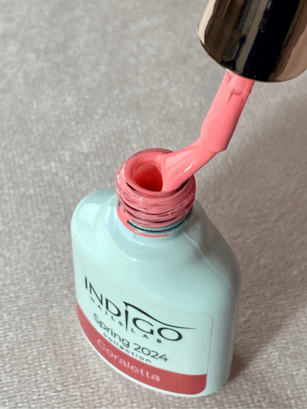 Vernis à ongles pour faux ongles réutilisable de couleur corail